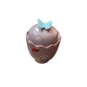 Butterfly floral decor jar